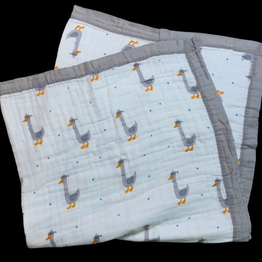 NEW Silly Goose Muslin Baby Blanket